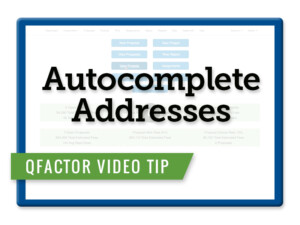 Qfactor Tip: Autocomplete Addresses | Project Task Management For Surveyors