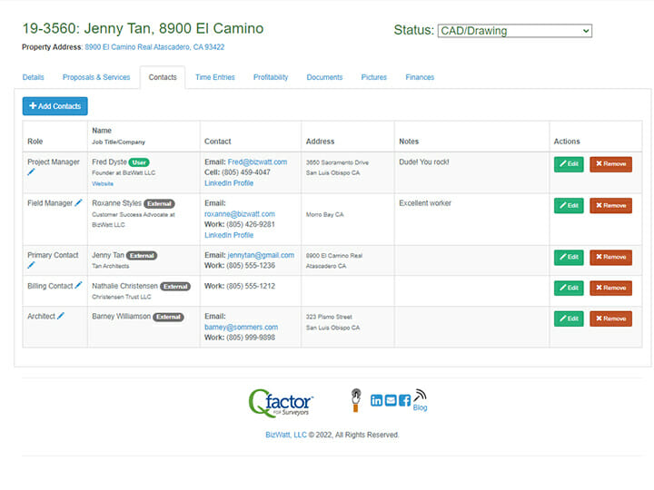 Qfactor | Project Management Software for Land Surveyors