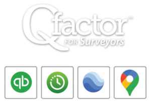 Qfactor for Land Surveyors | Software Integration With Quickbooks, QuickBooks Time, Google Earth and Google Maps